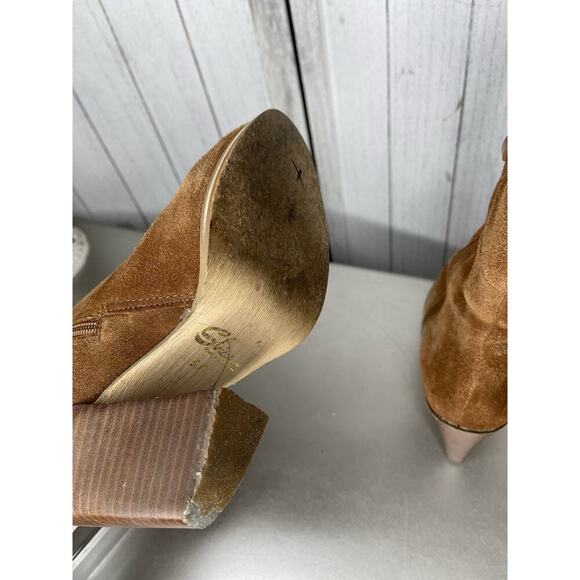 Sbicca Lace Up Scalloped Edge Granny Suede Leather Boots Size 6.5 - Picture 6 of 6